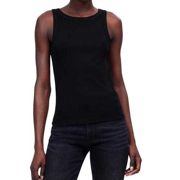 Tommy Bahama Tops - Tommy Bahama Silk Cotton Stretch Classic Black Sleeveless Tank Top Women’s L EUC